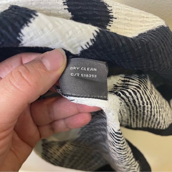 Taylor Chevron Zig Zag Jacquard Black White Fit Flare Dress Size 4 - Picture 13 of 15